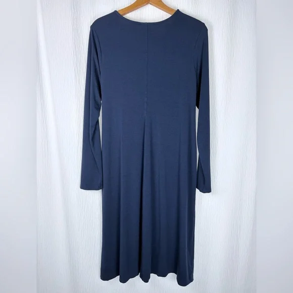 J. Jill Wearever Midnight Blue Midi Dress Women’s size Medium Petite - Picture 5 of 8